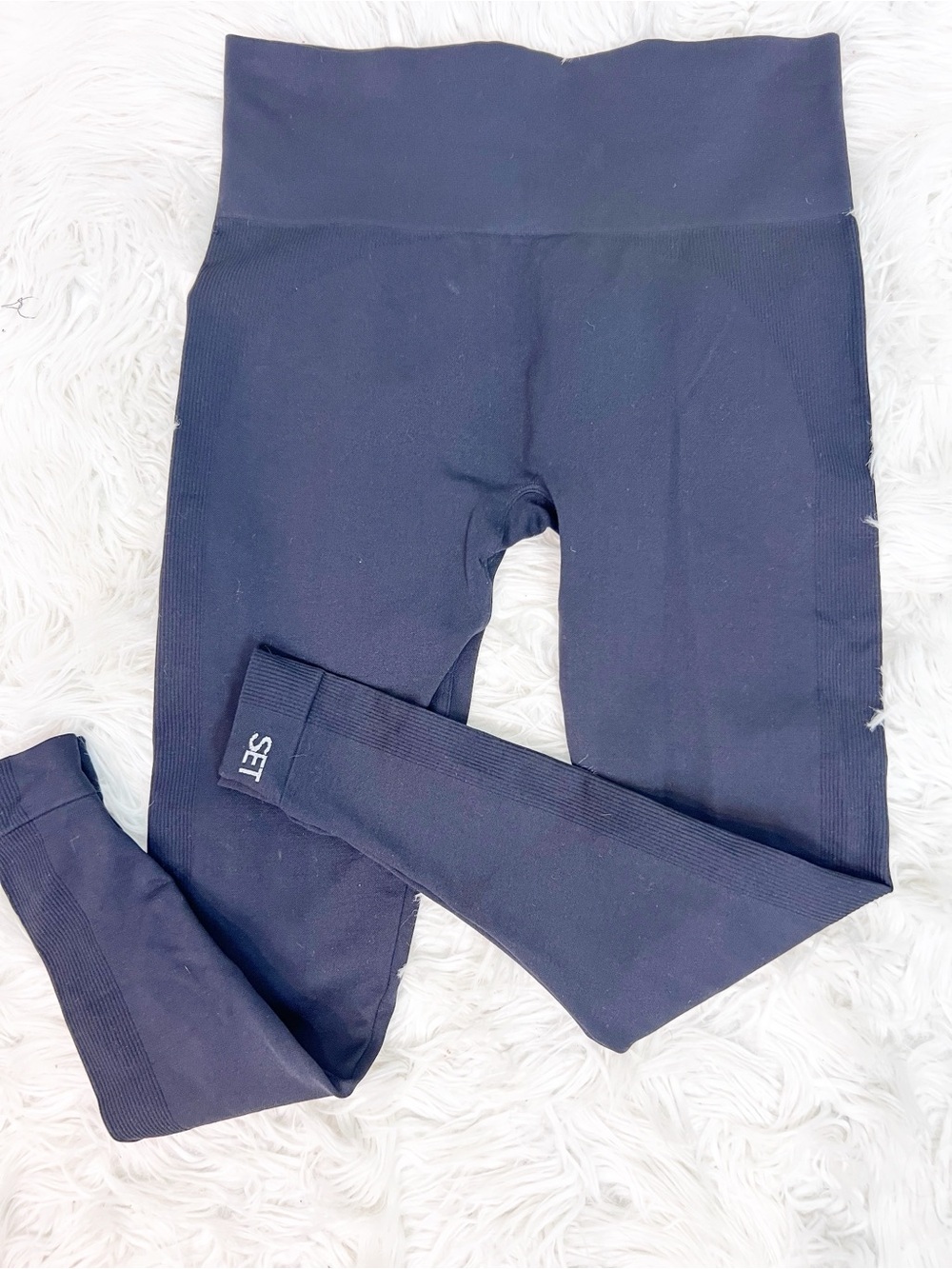SET ACTIVE BLACK ACTIVEWEAR LEGGINGS SZ LARGE